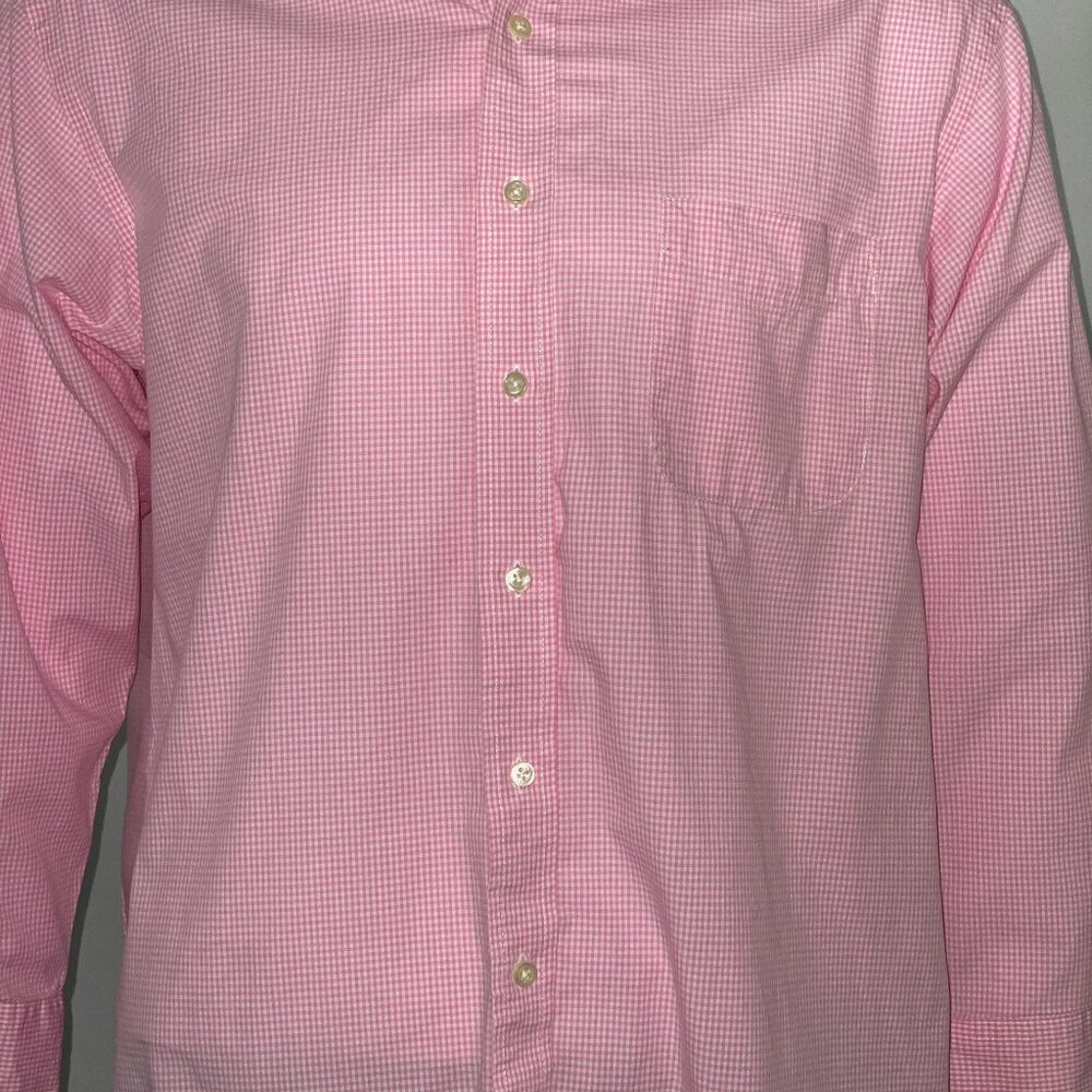 Club Room Regular Fit Performance Shirt Pink And White Size16 1/2 - 32-33 - Picture 2 of 10